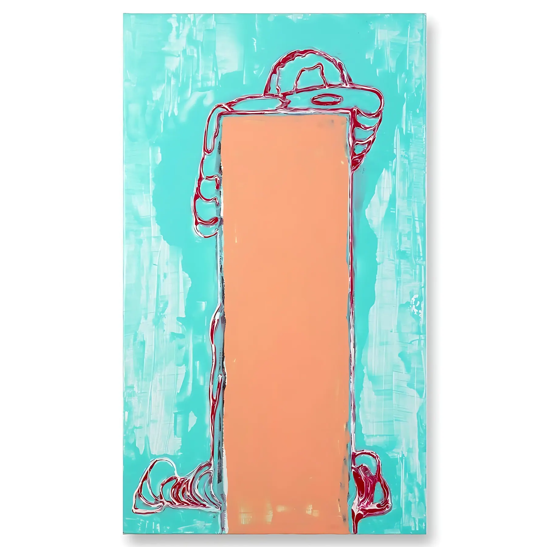 Toppling, 70 by 120 centimetres