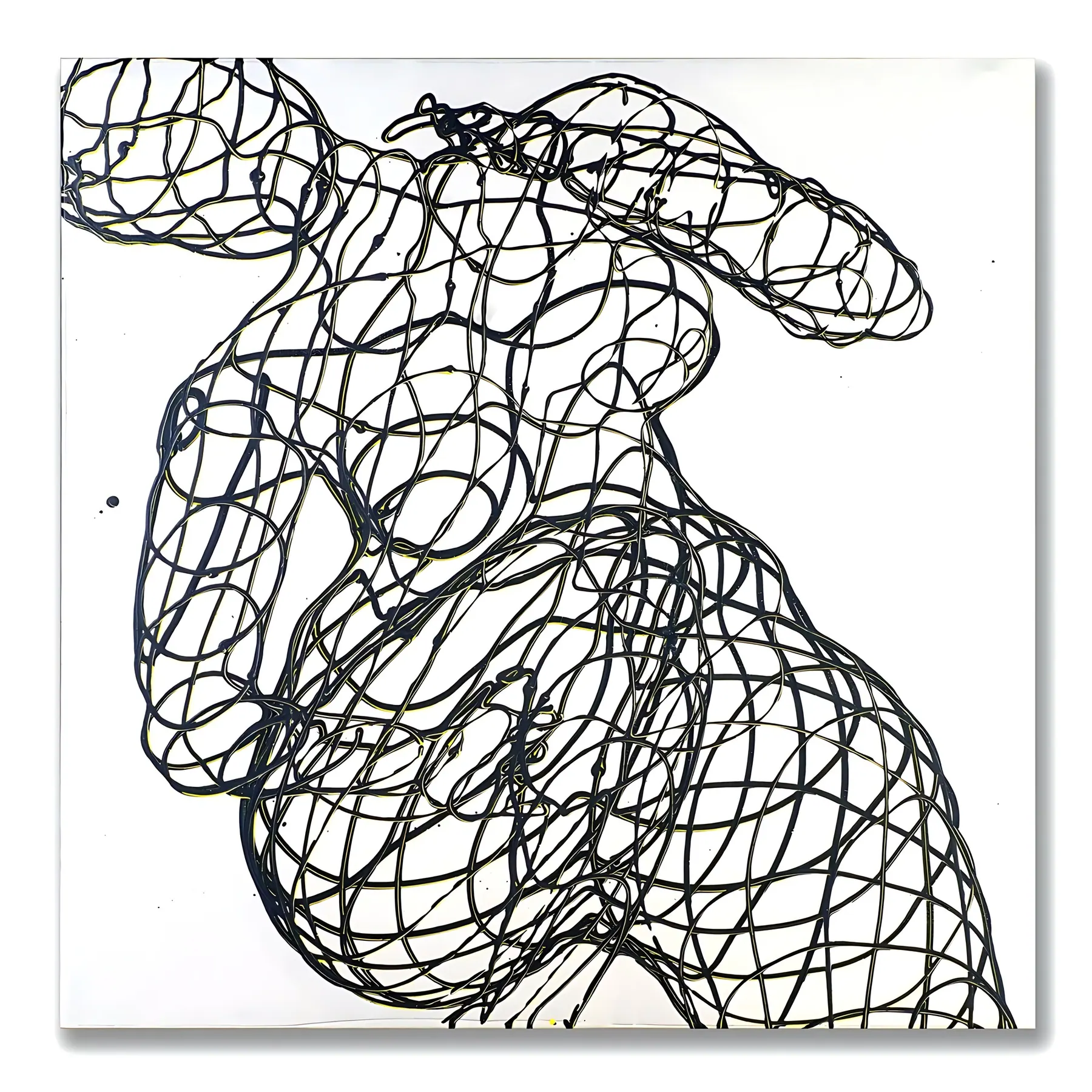 Recoiling, 100 by 100 centimetres