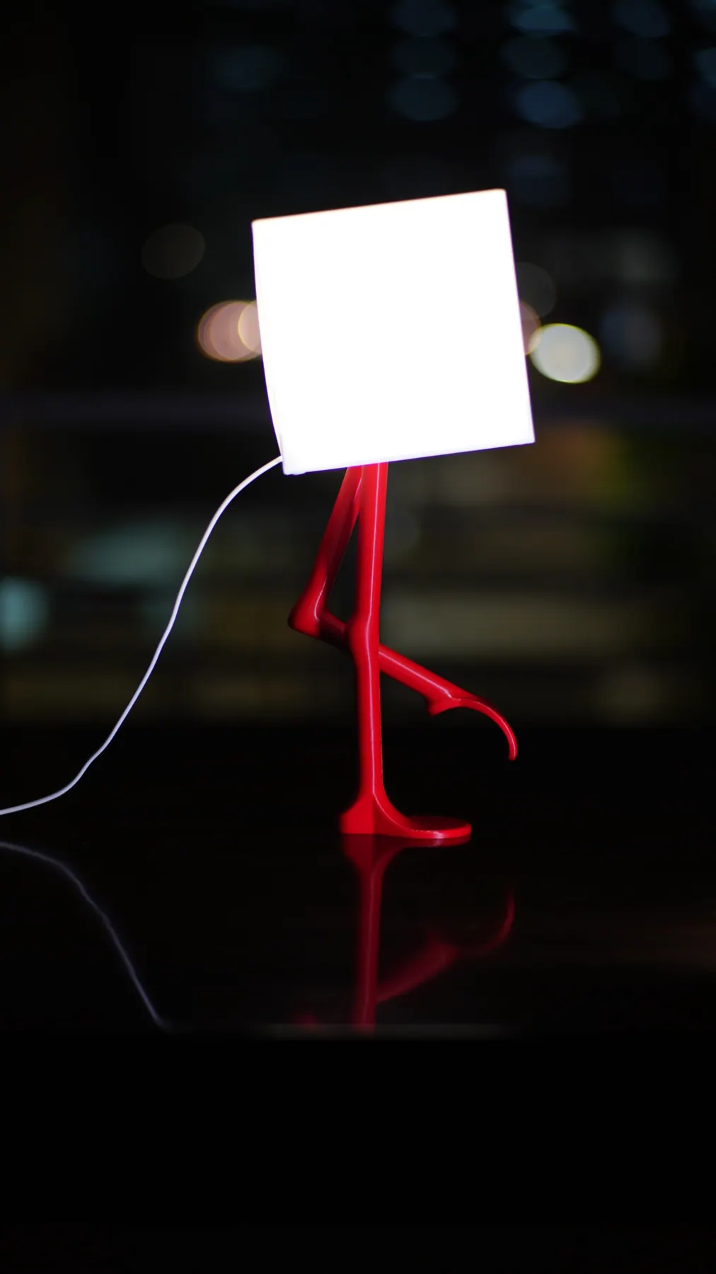 Flamingo Light, resting on one leg
