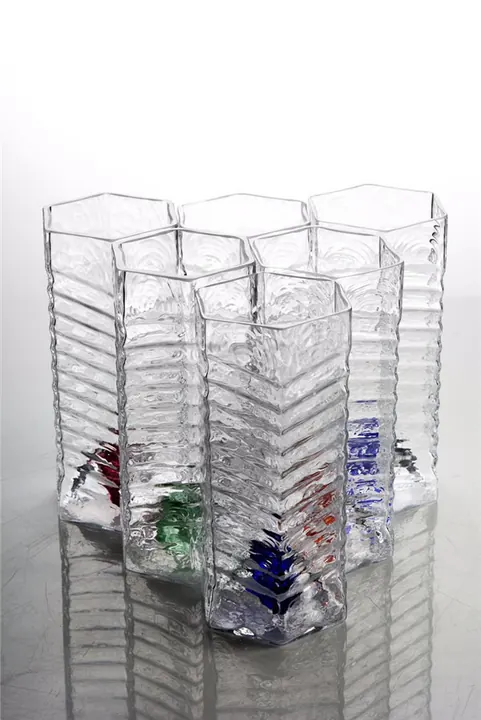 Hand-made Czech crystal beer or water glasses designed by Milan Sipek
