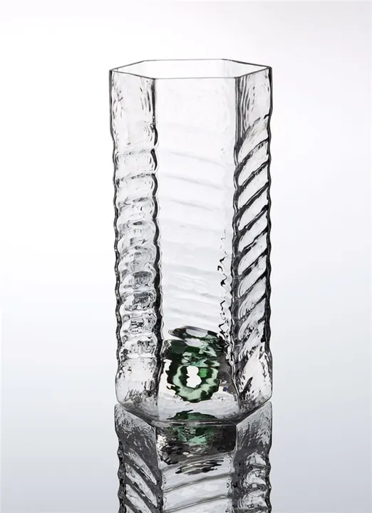Hand-made Czech crystal beer or water glass designed by Milan Sipek