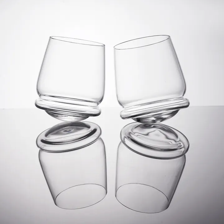 Clear Crystal Wine glasses by Milan Sipek design