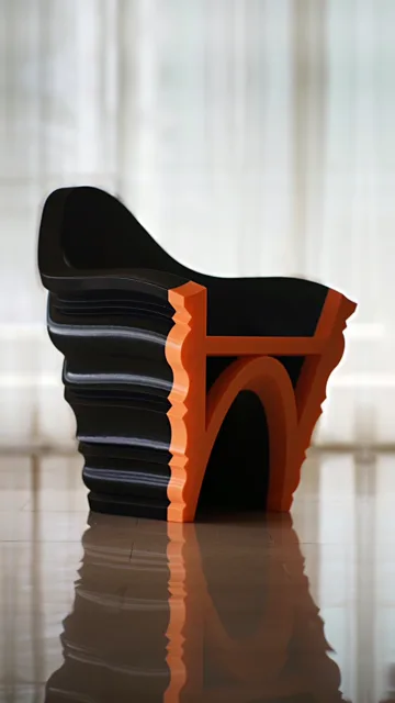 Moulding Chair, printed in one piece