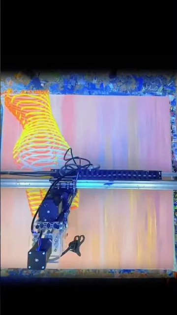 Early experiments with the paint extruder